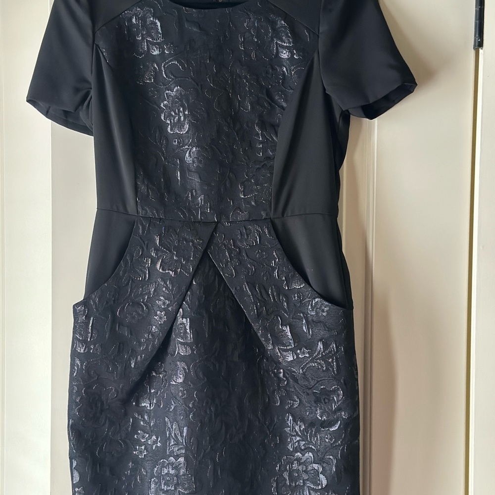Darling Black Sheath Mini Dress Crew Neck